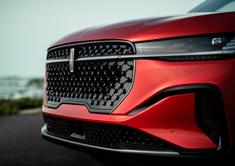 The sleek grille of a 2024 Lincoln Nautilus® SUV with the available Jet Appearance Package makes a bold statement. | Bayway Lincoln in Houston TX