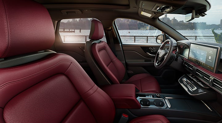 The available Perfect Position front seats in the 2024 Lincoln Corsair® SUV are shown. | Bayway Lincoln in Houston TX