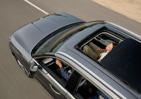 The available panoramic Vista Roof® of a 2027 Lincoln Aviator® SUV is open. | Bayway Lincoln in Houston TX