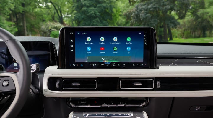 The center touchscreen inside a 2027 Lincoln Aviator® Black Label™ SUV | Bayway Lincoln in Houston TX