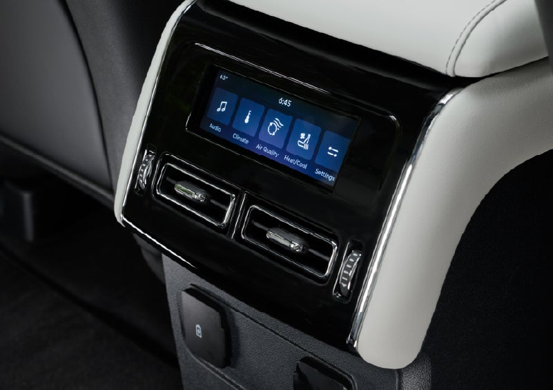 The second row touch screen displays audio and temperature control settings. | Bayway Lincoln in Houston TX