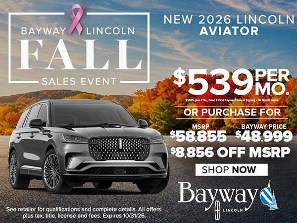 Bayway Lincoln Fall Sale Event 2026 Lincoln Aviator