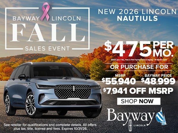 Bayway Lincoln Fall Sale Event 2026 Lincoln Nautilus